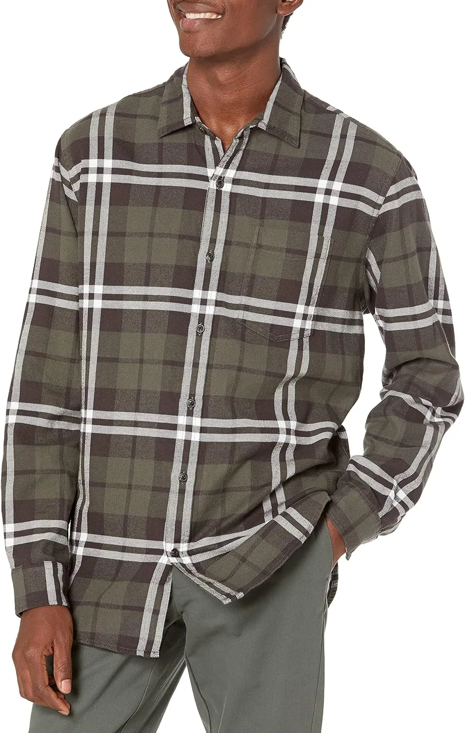 Amazon Essentials Men's Long-Sleeve Flannel Shirt (Available in Big & Tall)