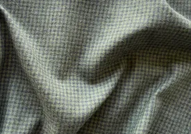 Brushed Heathered Sage Glade Green & Rhino Grey Checked Cotton Shirting (Made in Italy)