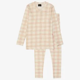 Checked Loungewear - Mauve