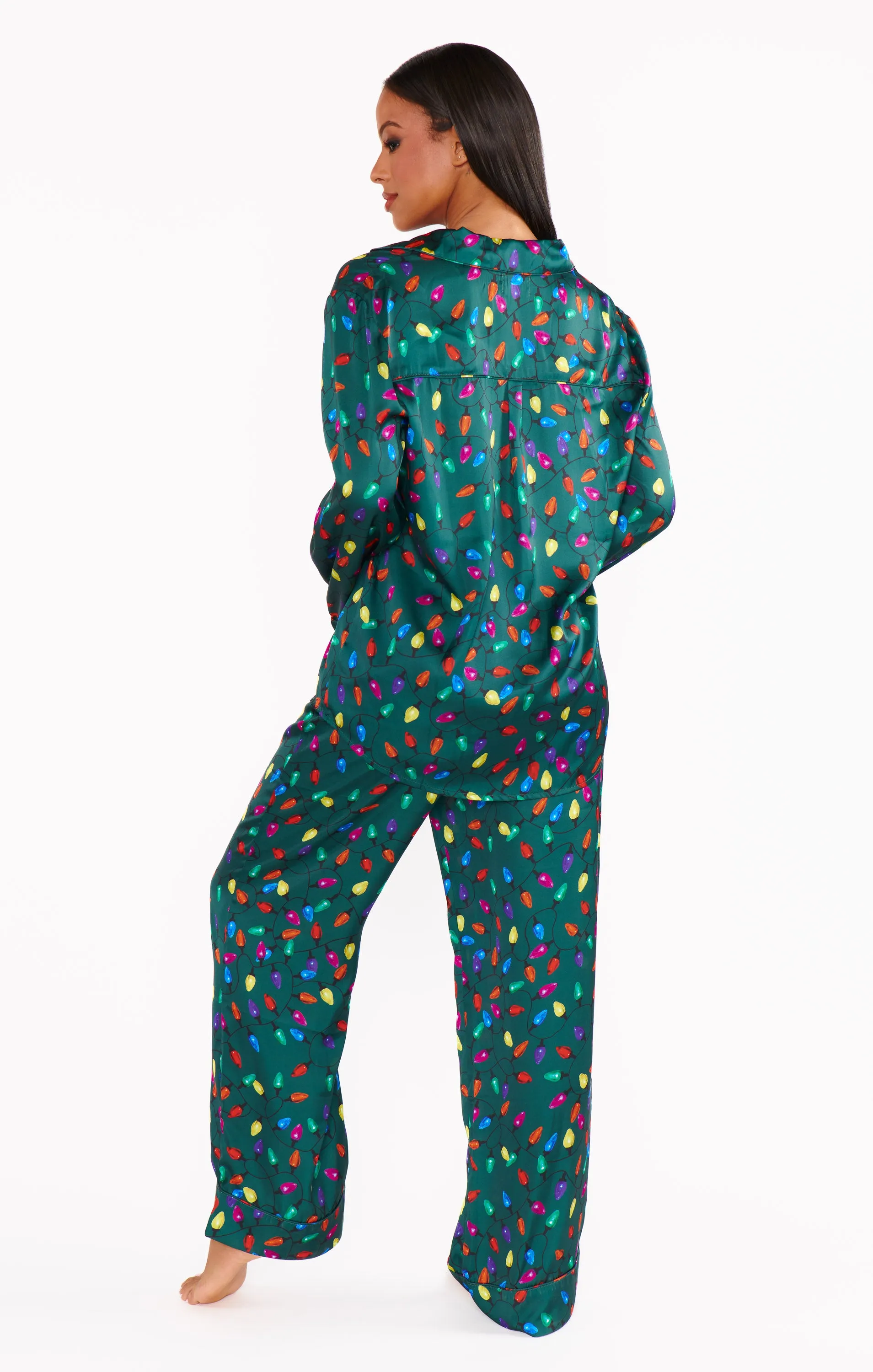 Classic PJ Set ~ Festive Lights Silky