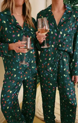 Classic PJ Set ~ Festive Lights Silky