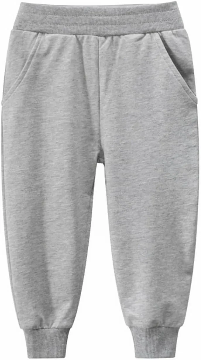 Cotton Solid Color Sweatpants for Boys Girls Elastic Waist Pull On Casual Jogger Pants Kid Toddler Comfy Pants Girls