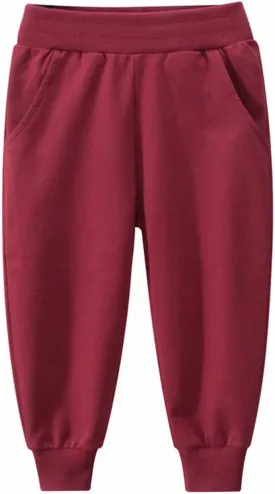 Cotton Solid Color Sweatpants for Boys Girls Elastic Waist Pull On Casual Jogger Pants Kid Toddler Comfy Pants Girls