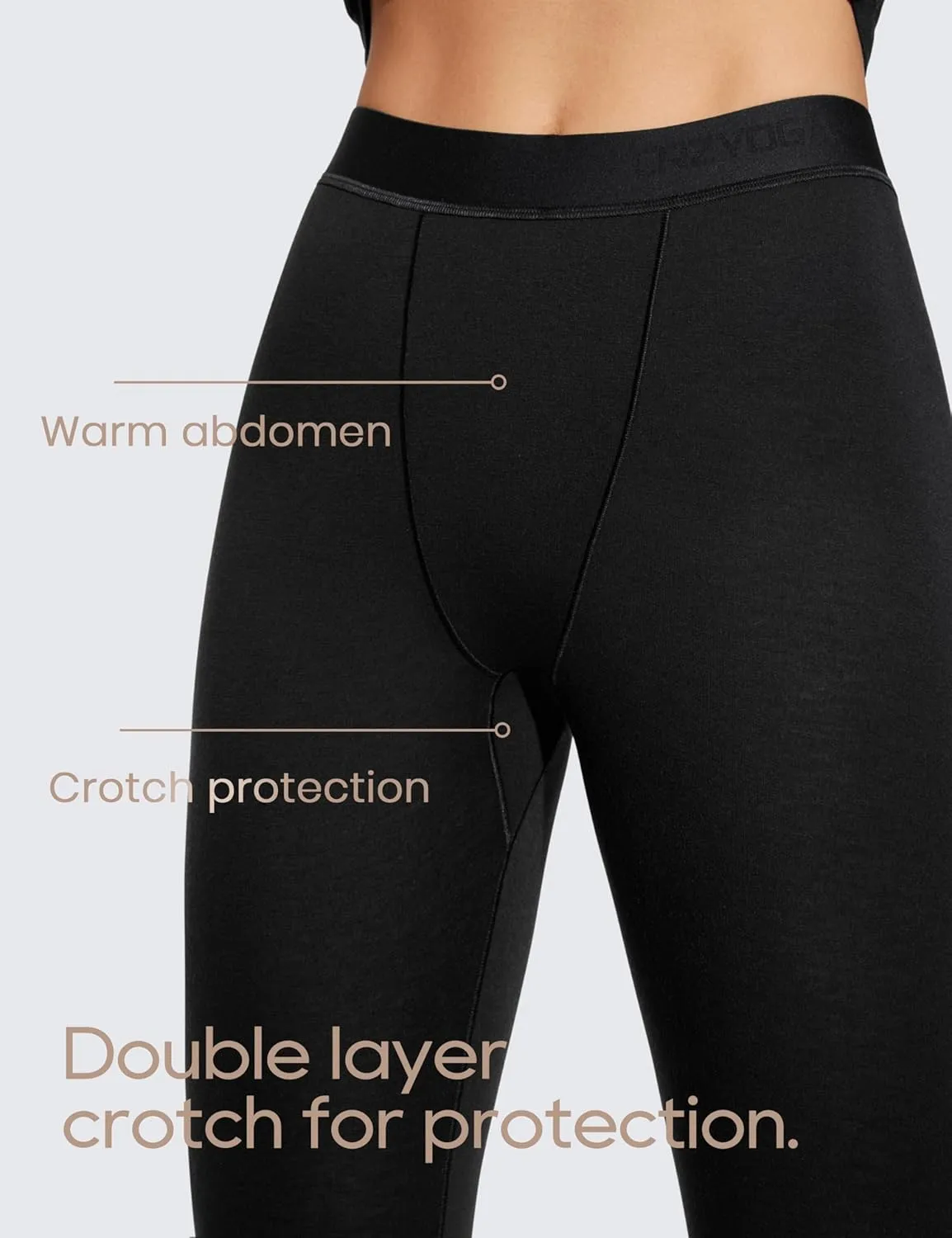 CRZ YOGA Soft Thermal Underwear Sets for Women Lightweight Long Johns Base Layer Pajamas Warm Top Bottom