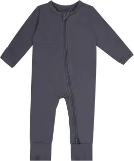 GUISBY Baby Footless Rompers, Rayon Pajamas 2 Way Zipper with Long Sleeve Sleeper