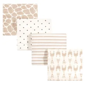 Hudson Baby Cotton Flannel Receiving Blankets, Neutral Giraffe