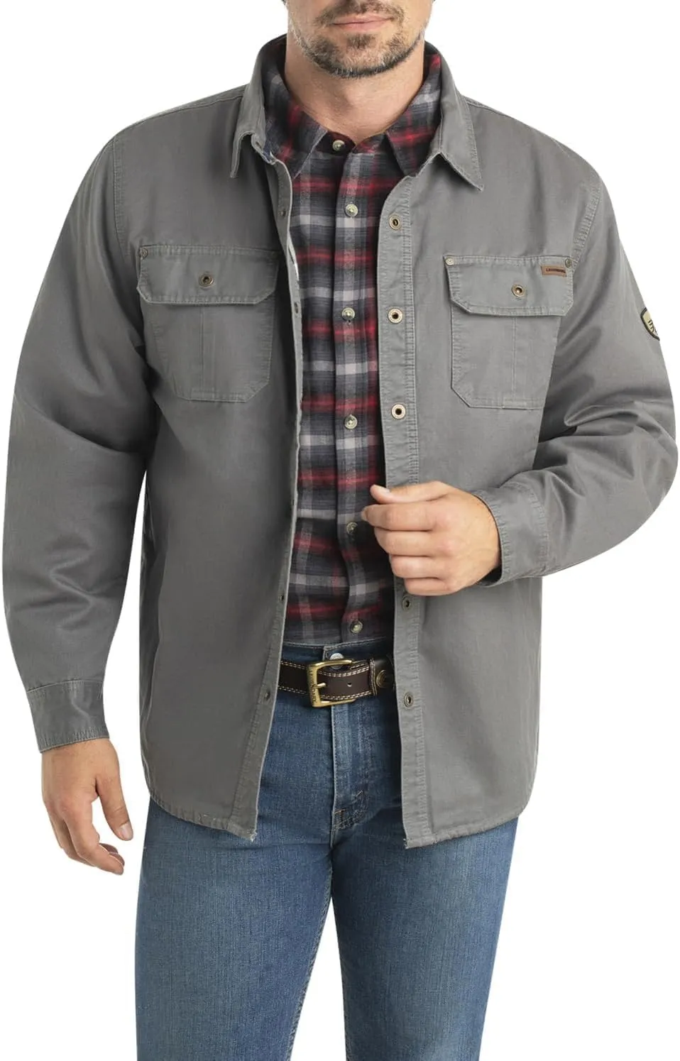 Legendary Whitetails Journeyman Shirt Jacket, Flannel Lined Shacket for Men, Water-Resistant Coat Rugged Fall Clothing