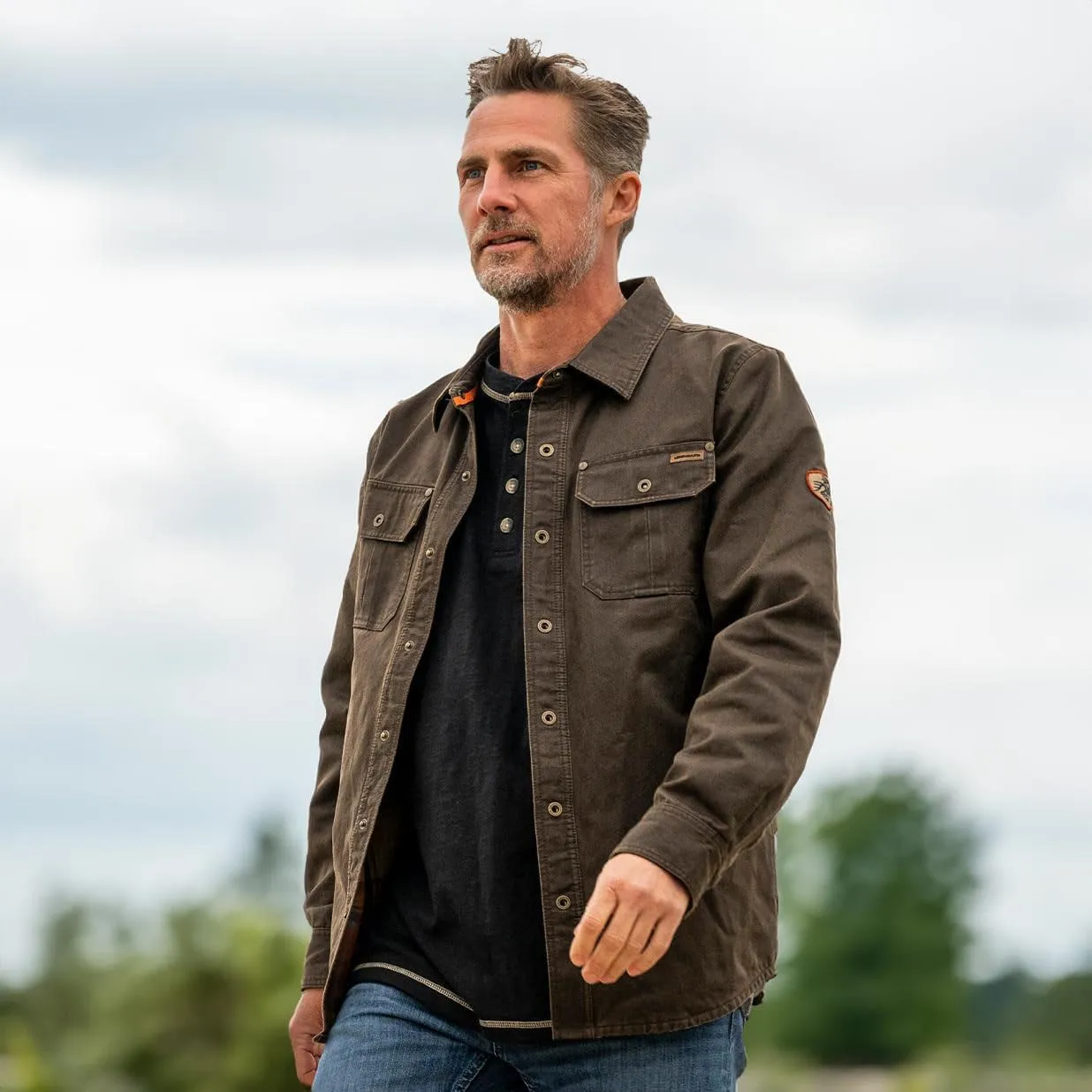 Legendary Whitetails Journeyman Shirt Jacket, Flannel Lined Shacket for Men, Water-Resistant Coat Rugged Fall Clothing