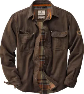 Legendary Whitetails Journeyman Shirt Jacket, Flannel Lined Shacket for Men, Water-Resistant Coat Rugged Fall Clothing