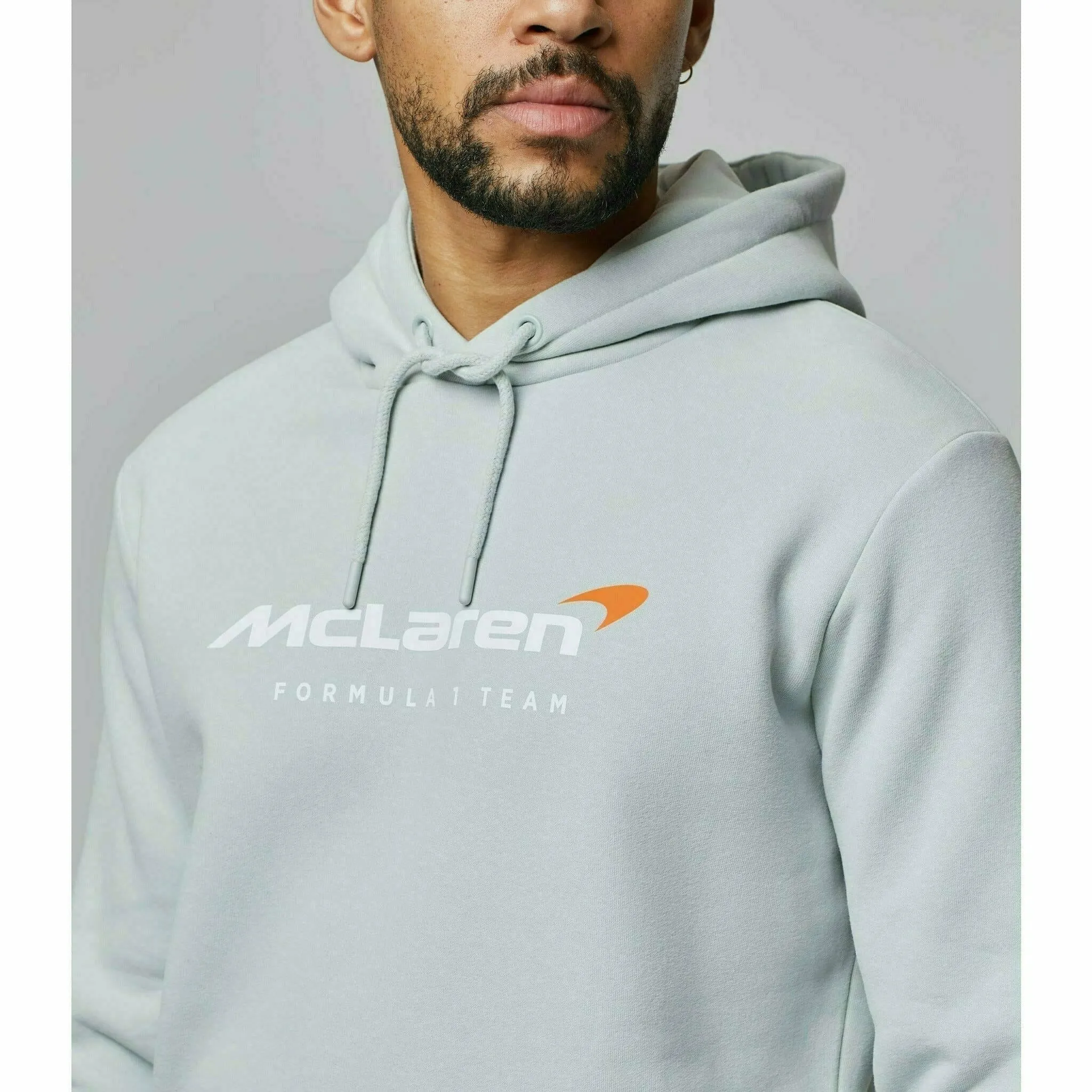 McLaren F1 Men's Core Essentials Hoodie -Black/Papaya/Phantom/Storm Gray/Cloud Blue