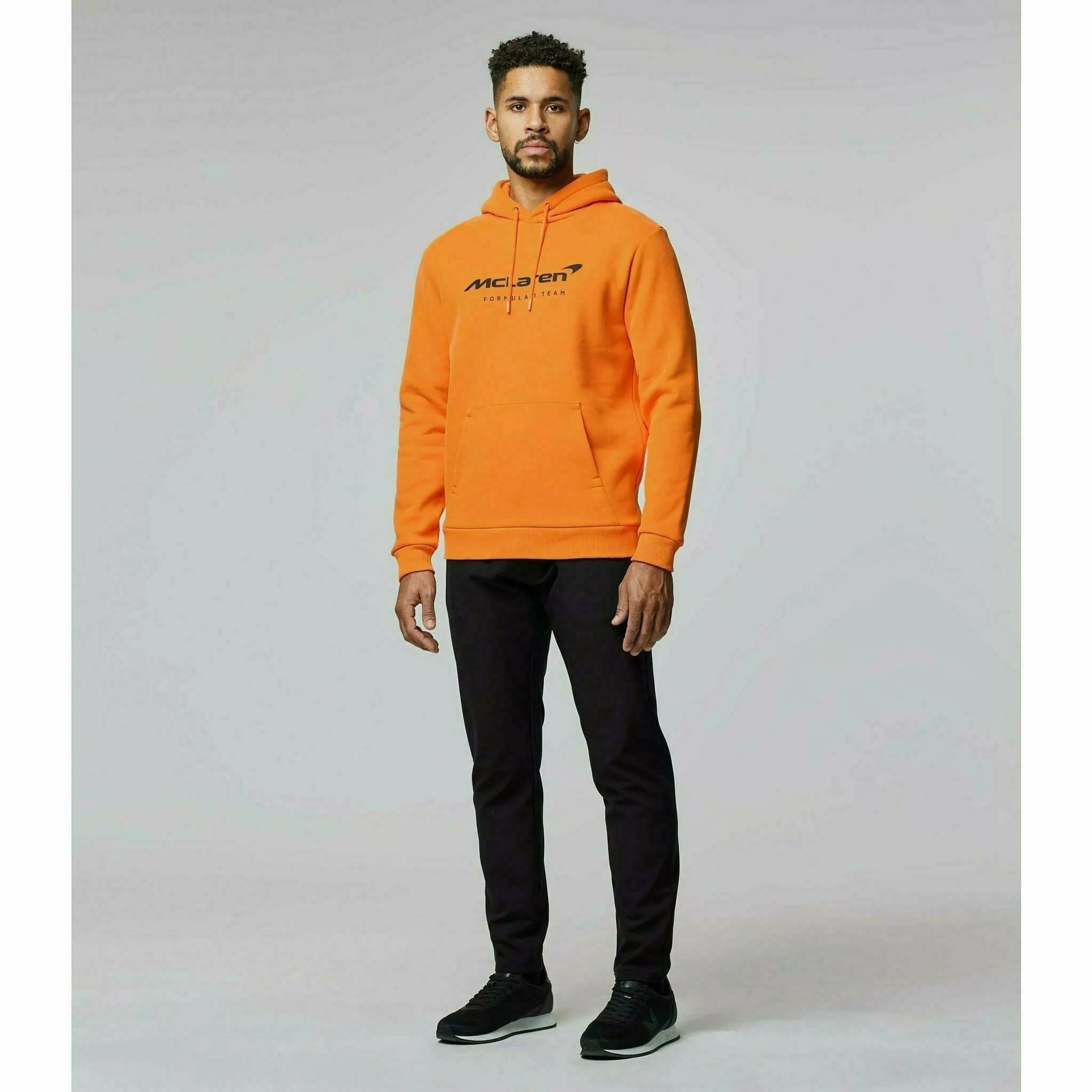 McLaren F1 Men's Core Essentials Hoodie -Black/Papaya/Phantom/Storm Gray/Cloud Blue