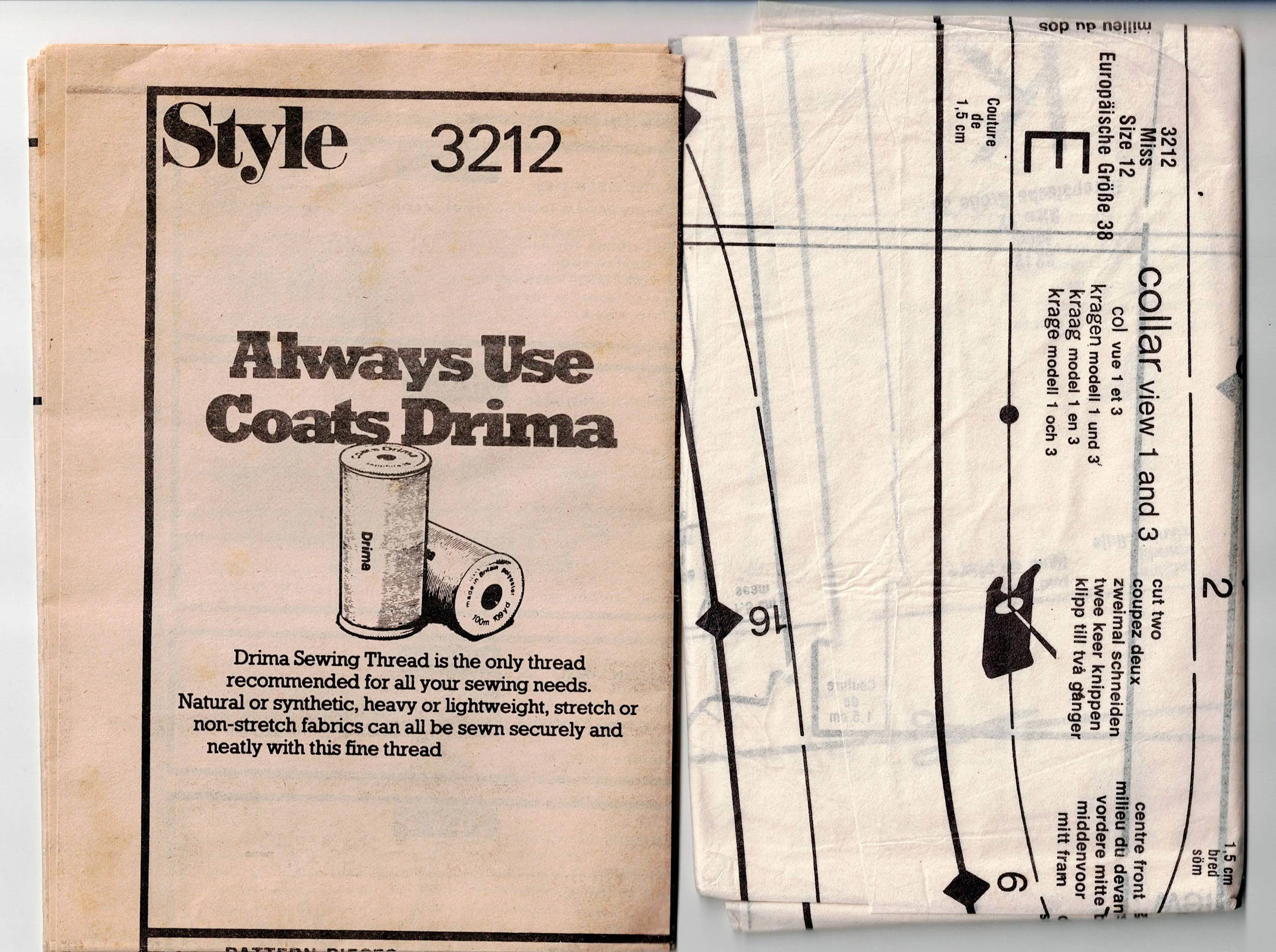 Style 3212 Womens Babydoll Pyjamas & Nightgown 1980s Vintage Sewing Pattern Size 12 Bust 34 inches
