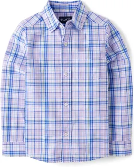 The Children's Place Boys' Long Sleeve Button Down Shirts