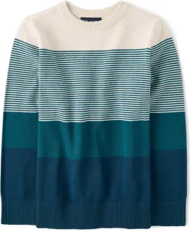 The Children's Place Boys' Long Sleeve Crew Neck Pullover Sweater